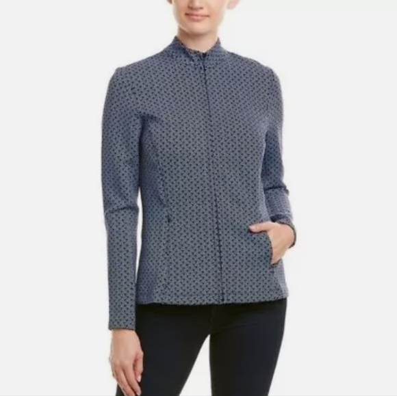 J.McLaughlin Billie Zip Jacket in Black & White Size Small - Picture 14 of 14